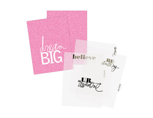 Dream Big Glitter Covers & Clar Tabs