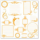 Hambly Screen Prints Journaling Bits Orange