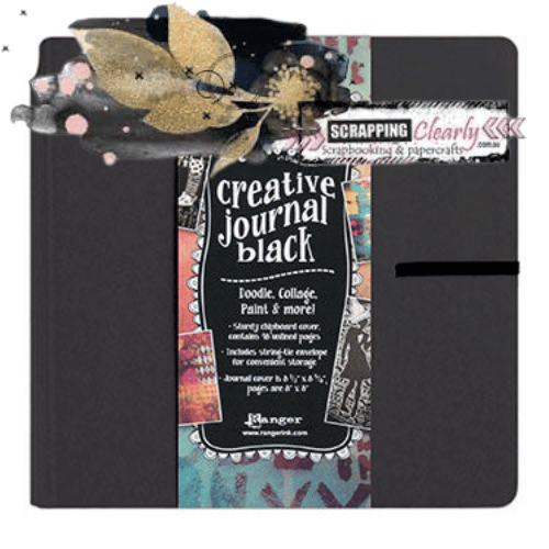 Dylusions Dyan Reaveley's – Black Creative Square Journal 8.75″ X 9″ Black  Paper – Scrappingclearly Pty Ltd