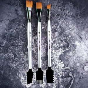 Prima - Finnabair - Art Basics - Double Sided Texture Brushes - Set 1 - 3 Pieces