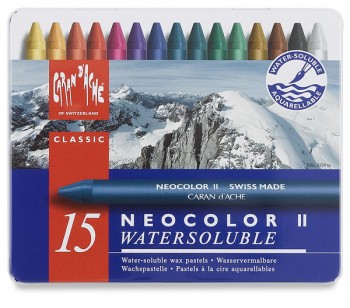 Caron d arche Neocolor II Water soluble Wax Pastels 15 pack