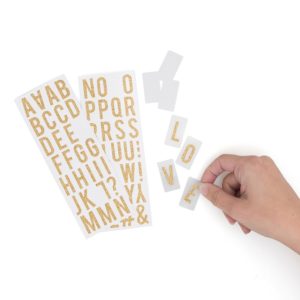 Heidi Swapp MINI LIGHTBOX ALPHABET STICKERS GOLD GLITTER