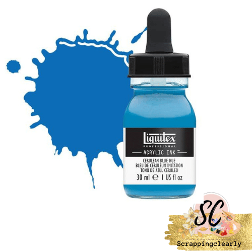 ACRYLIC INK CERULEAN BLUE HUE 30ML LIQUITEX