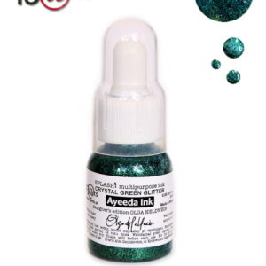 13 Arts Splash Ayeeda Acrylic Ink Glitter - Crystal Green Glitter