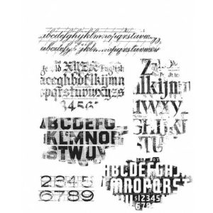 Tim Holtz - Cling Mounted Rubber Stamp Set - Faded Type