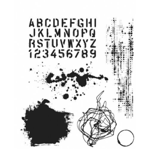Tim Holtz - Cling Mounted Rubber Stamp Set - Grunged
