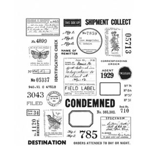 Tim Holtz - Cling Mounted Rubber Stamp Set - Field Notes