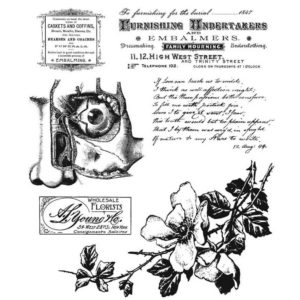 Tim Holtz Cling Stamps 7in X 8.5in - Dearly Departed