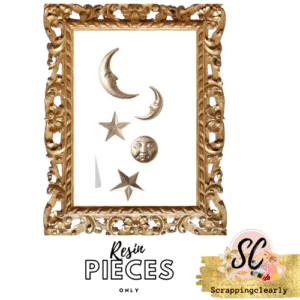 Stars & Moons Resin - 21 pcs