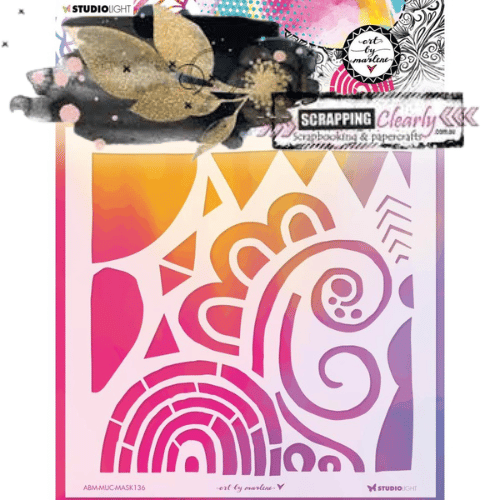 Art By Marlene MixedUp 7.87″X7.87″ Stencil Deco Element