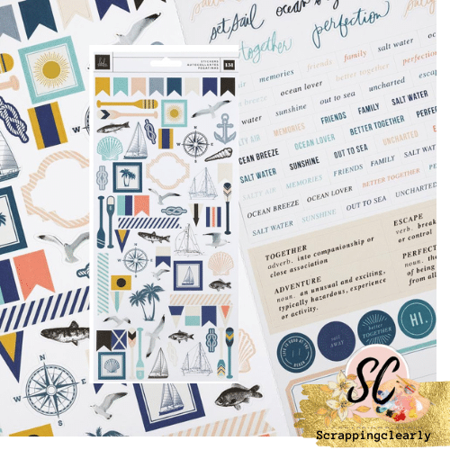 Heidi Swapp Set Sail Cardstock Stickers 151/Pkg – Scrappingclearly Pty Ltd