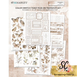 49 and Market Color Swatch: Toast Rub-Ons 6"X8" 6/Sheets