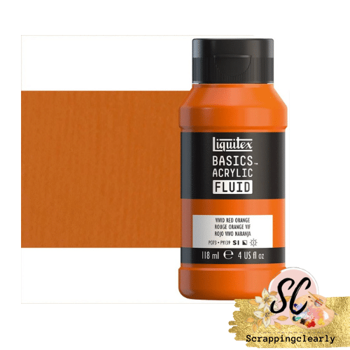 Liquitex Basics Acrylic Paint Vivid Red Orange 4 oz