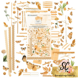 49 & Market - Peach Lace Laser Cut Elements