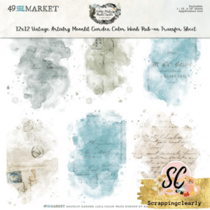 49 and Market Artistry Moonlit Garden Color Wash Rub-Ons 12"X12" 1/Sheet