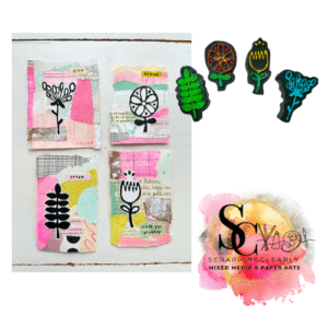 Art Foamies Susanne Randers for Fodder School | Fabulous Florals Set 1 | Foam Stamps - Set of 4