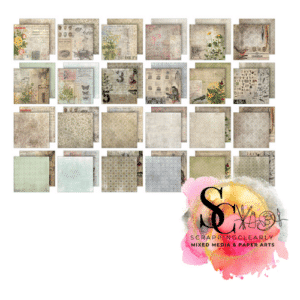 Idea-ology - Tim Holtz - 8 x 8 Paper Pack - Vault Wallflower