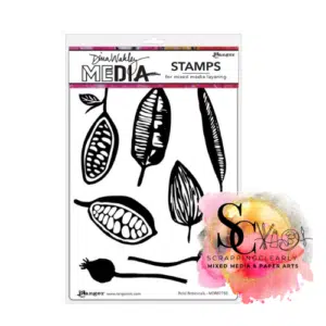 Dina Wakley Media Cling Stamps 6"X9"  - Bold Botanicals