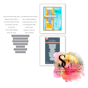 Spellbinders - Dina Wakley Media Collaged Birds Collection BetterPress Plates and Dies - Holding Your Heart Sentiments