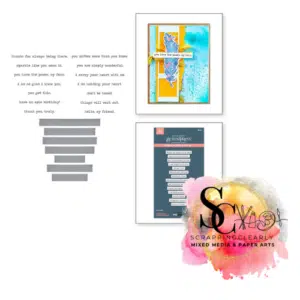 Spellbinders - Dina Wakley Media Collaged Birds Collection BetterPress Plates and Dies - Holding Your Heart Sentiments