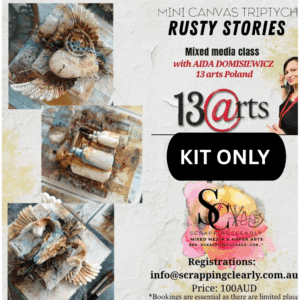 Rusty Stories -  Mixed Media Mini Canvas Set of 3 Kit