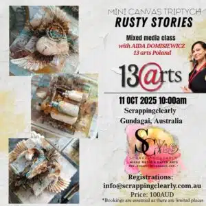 Rusty Stories -  Mixed Media Mini Canvas Set of 3 Face to FaceClass