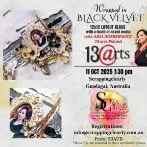 Wrapped in Black Velvet - 12 x 12 layout Face to Face Class