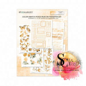 49 and Market Color Swatch: Peach Rub-Ons 6"X8" 6/Sheets