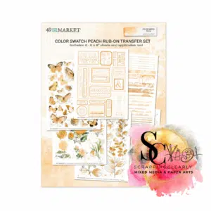 49 and Market Color Swatch: Peach Rub-Ons 6"X8" 6/Sheets