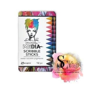Dina Wakley Media Scribble Sticks 12/Pkg - set 5