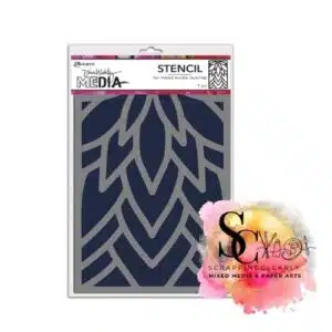 Dina Wakley Media Stencil - Flowing Petals