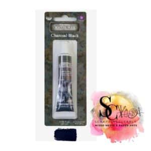 Finnabair Art Alchemy Metallique Wax .68 Fluid Ounce - Charcoal Black