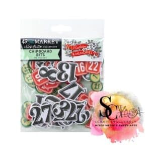 49 and Market Mistletoe and Memories Collection - Chipboard Bits