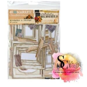 49 and Market - Nostalgic Memories Collection - Die-Cut Ephemera and Frames