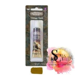 Finnabair Art Alchemy Metallique Wax .68 Fluid Ounce - Vintage Gold