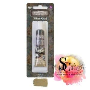 Finnabair Art Alchemy Metallique Wax .68 Fluid Ounce - White Gold