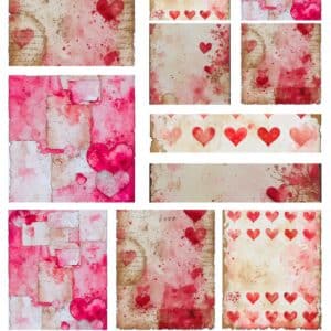 LUCKYfindings groundworks imagery Sheet - kisses and ink