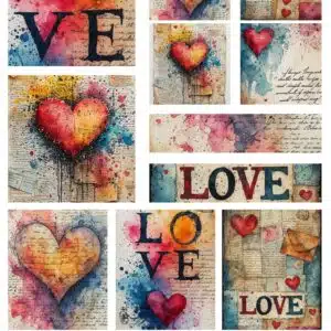 LUCKYfindings groundworks imagery Sheet - heartmarked