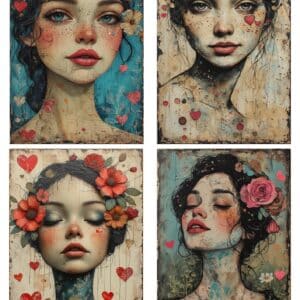 LUCKYfindings quartlets imagery Sheet - quite devotion