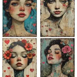 LUCKYfindings quartlets imagery Sheet - quite devotion