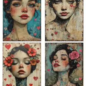 LUCKYfindings quartlets imagery Sheet - quiet devotion