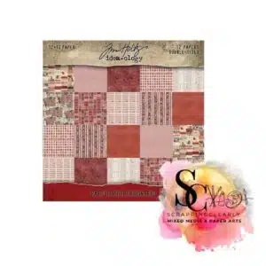 Idea-ology Tim Holtz 8 x 8 Paper Pack - Palette Collection Red